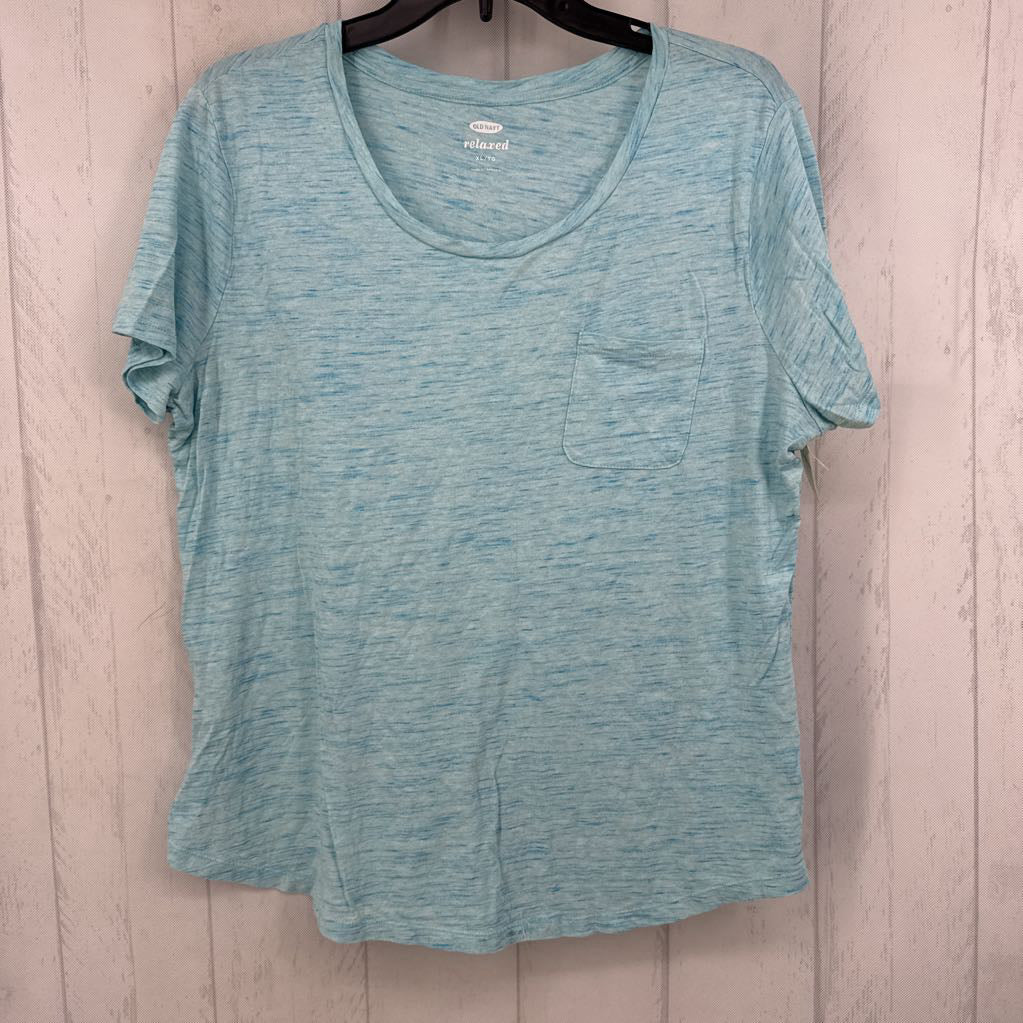 XL marled round neck s/s tee