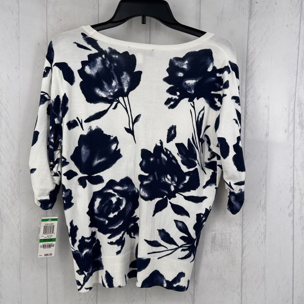 R70 Lp flo print button down s/s cardi