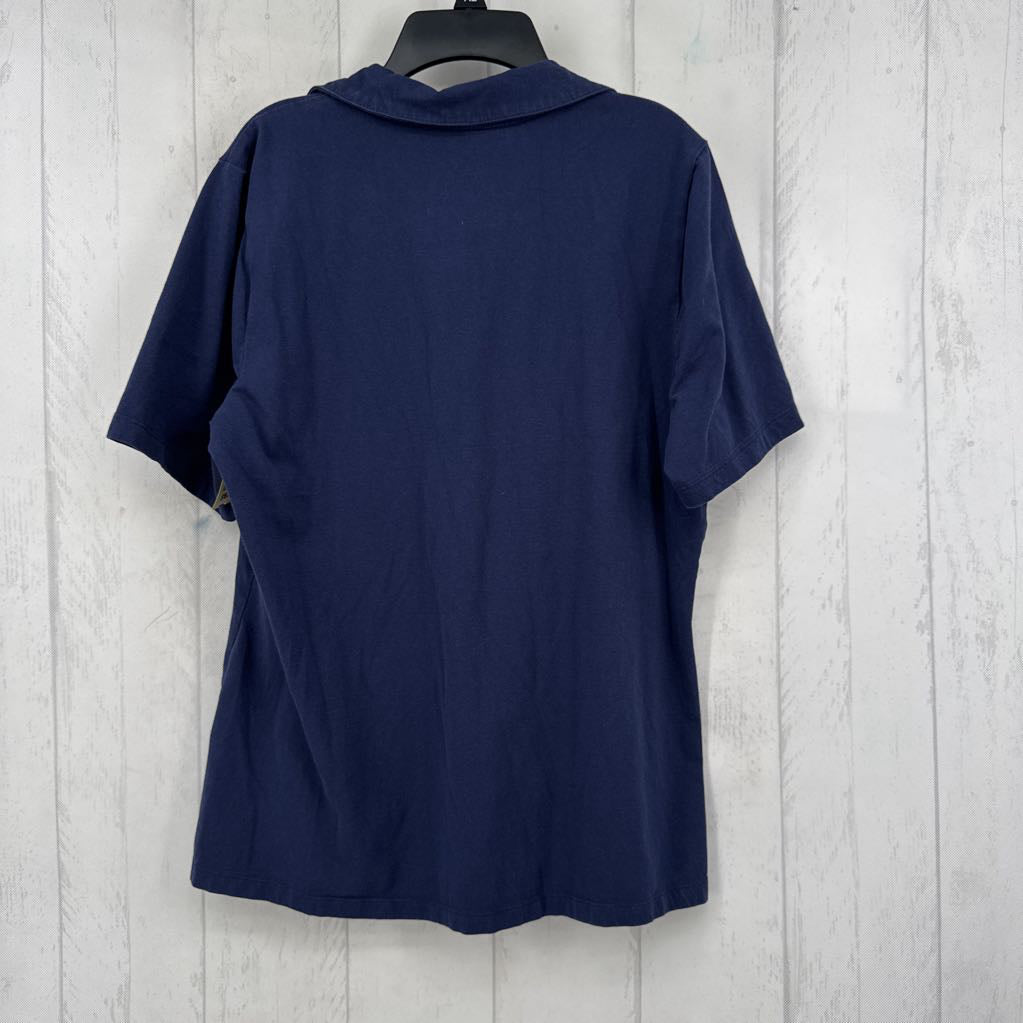 M quarter zip s/s polo