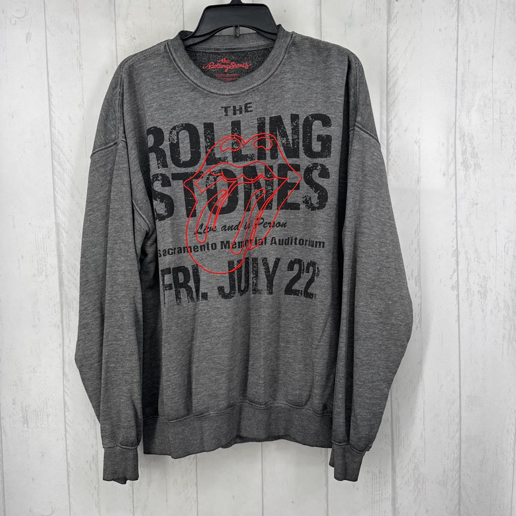L crewneck sweatshirt-the rolling stones