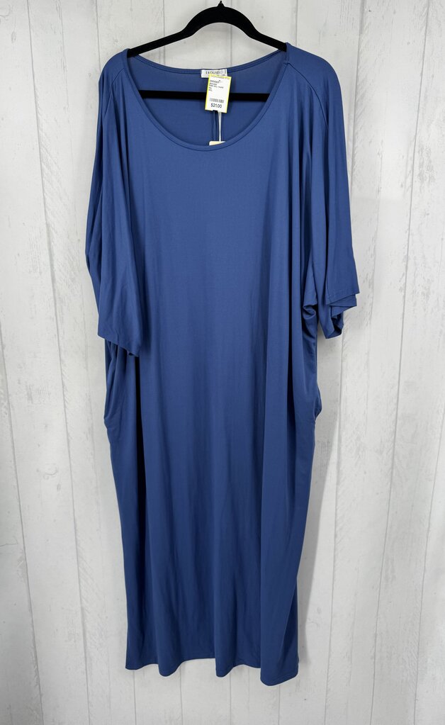 R69 4XL round neck drop shoulder caftan
