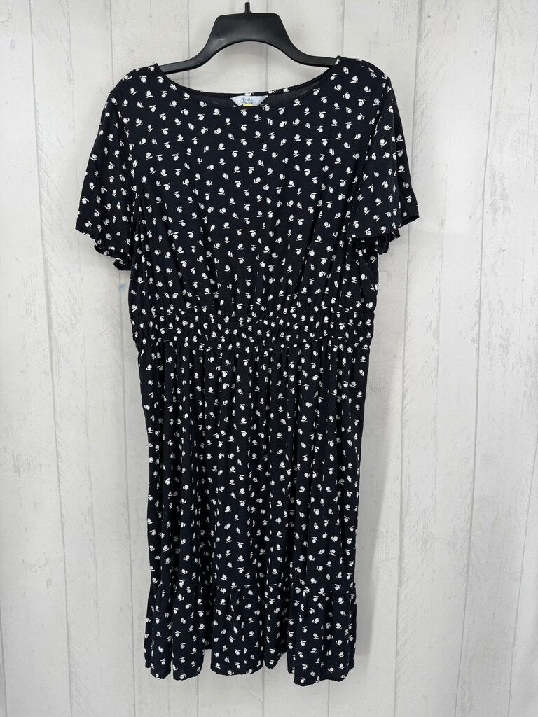 L flo print s/s dress