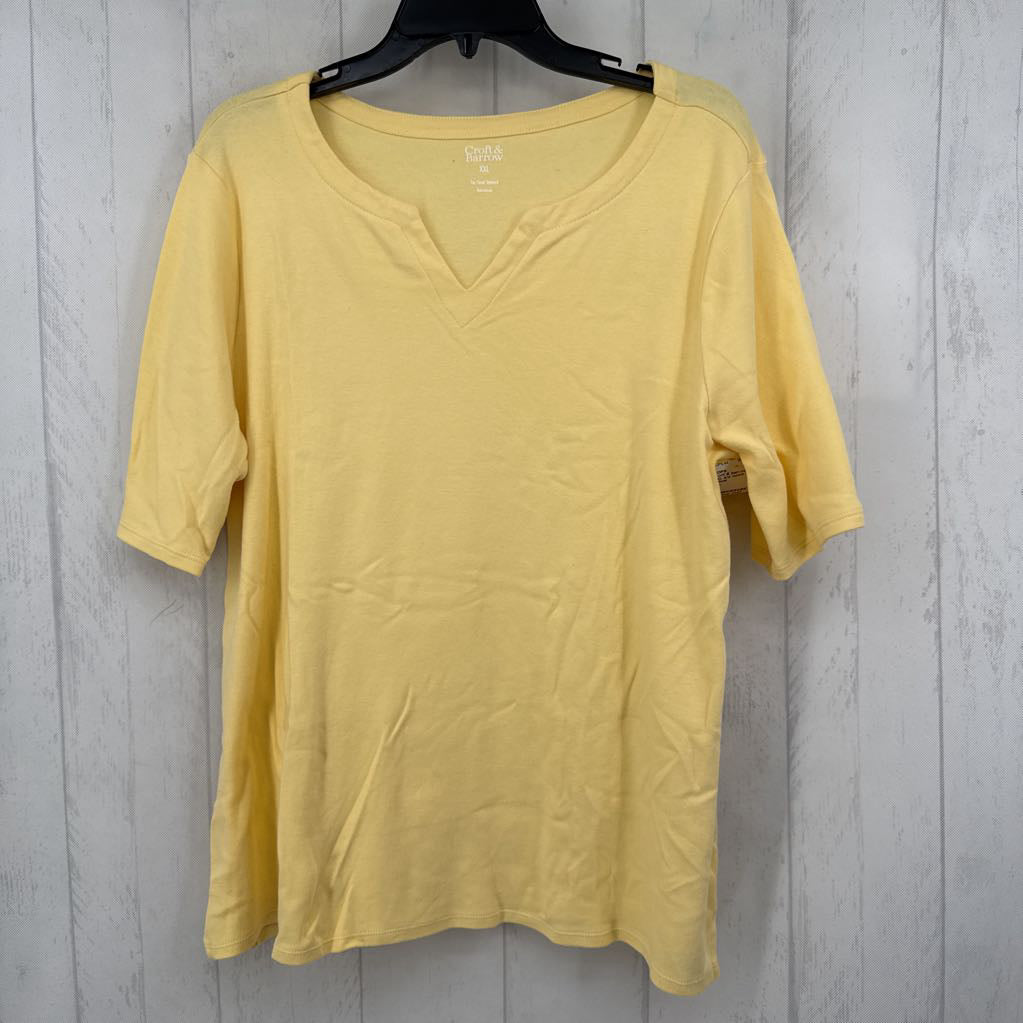 XXL s/s notch neck top
