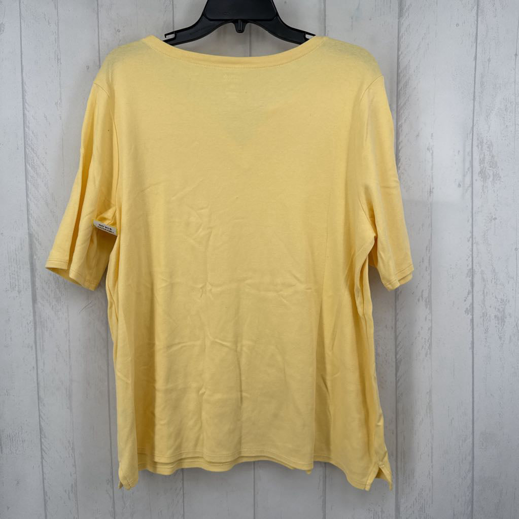 XXL s/s notch neck top
