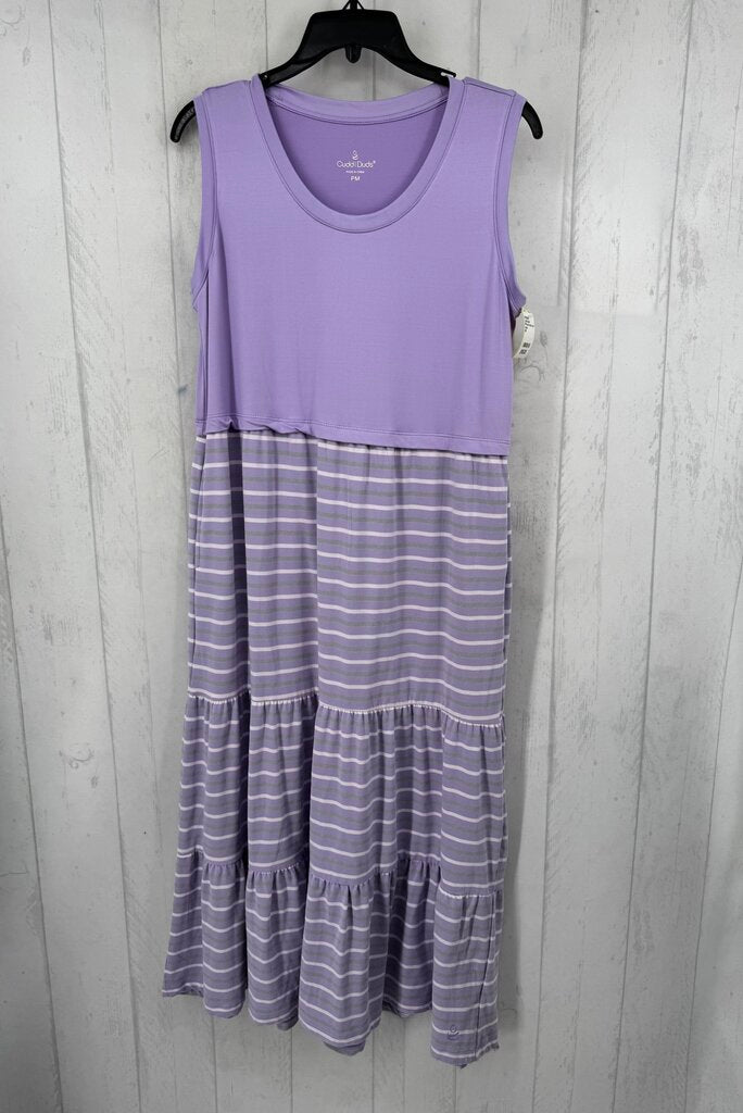 PM slvls stripe maxi dress