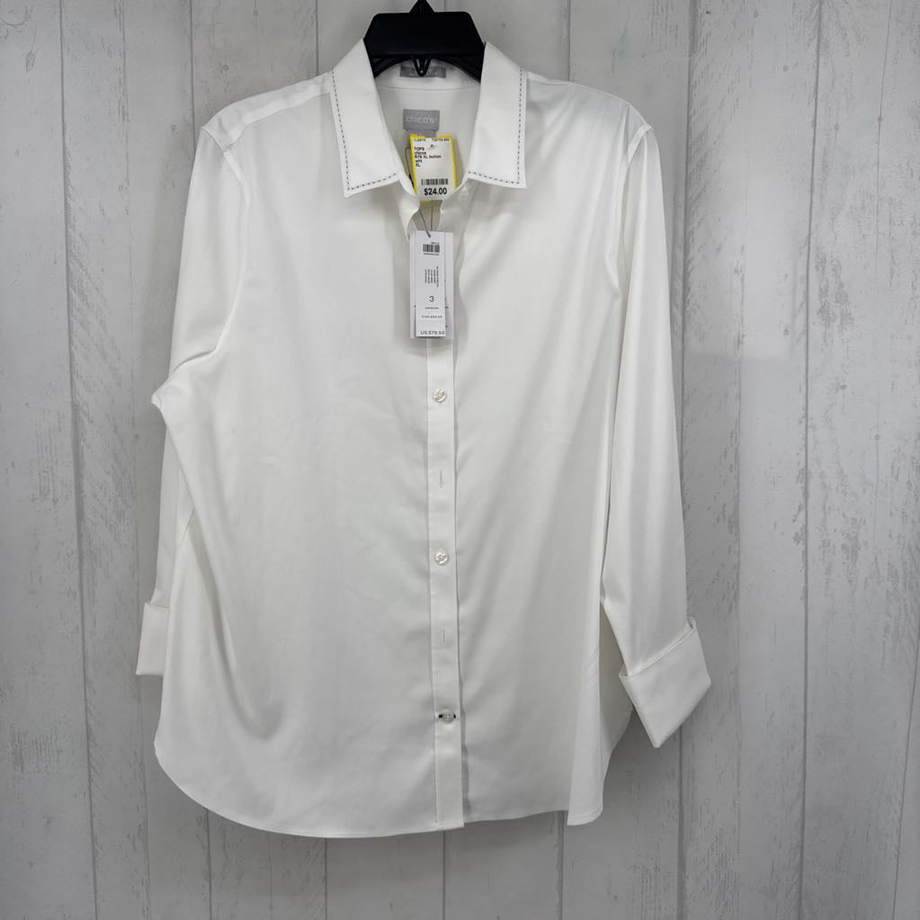 R79 XL button down l/s top