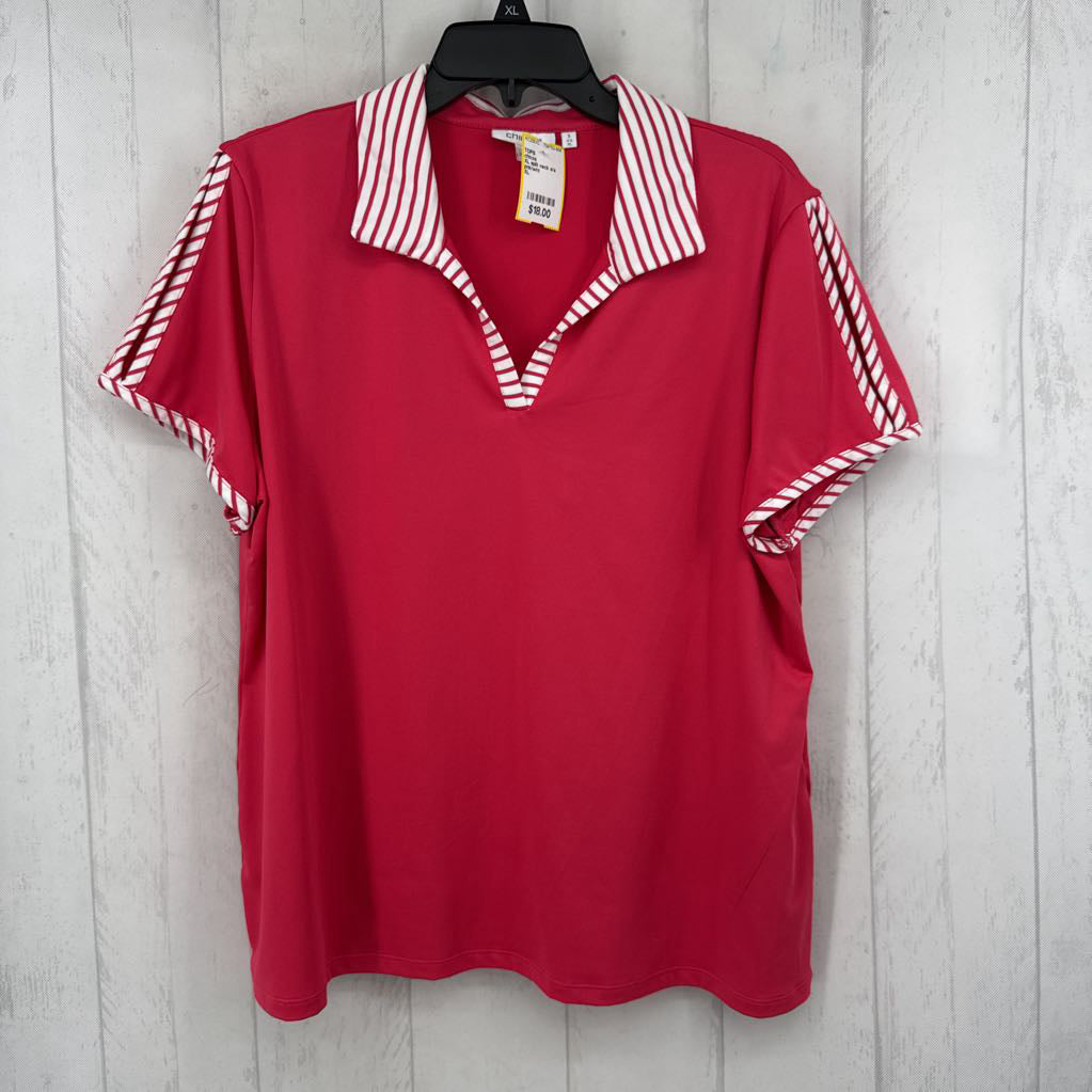XL split neck s/s polo