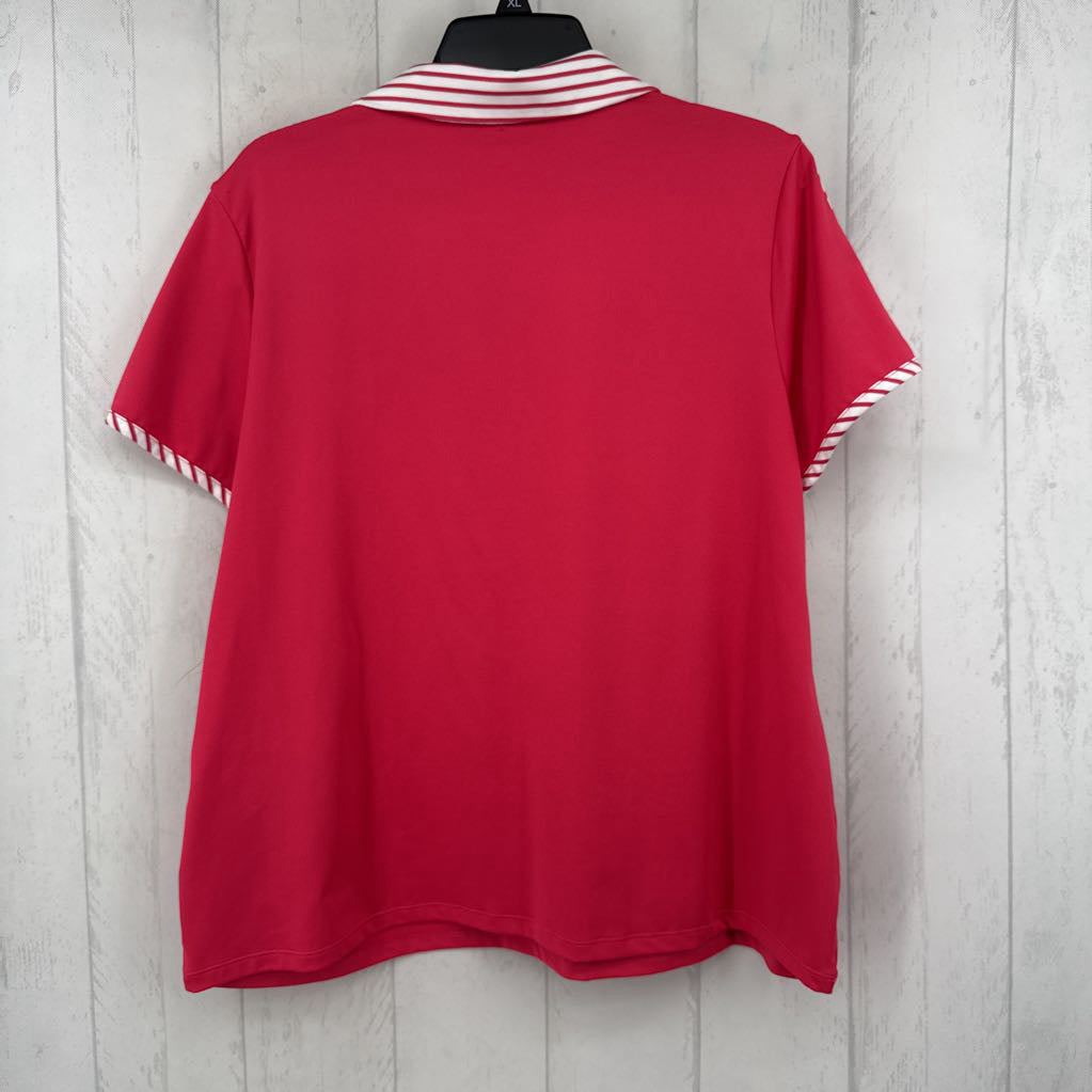 XL split neck s/s polo