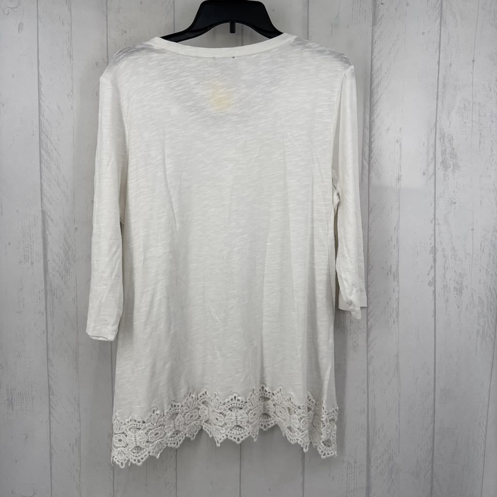 R50 L lace hem 3/4 slv tunic