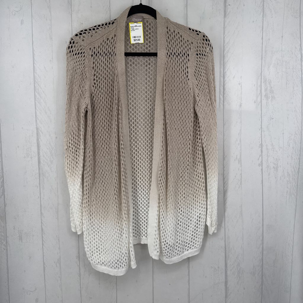L mesh ombre cardi