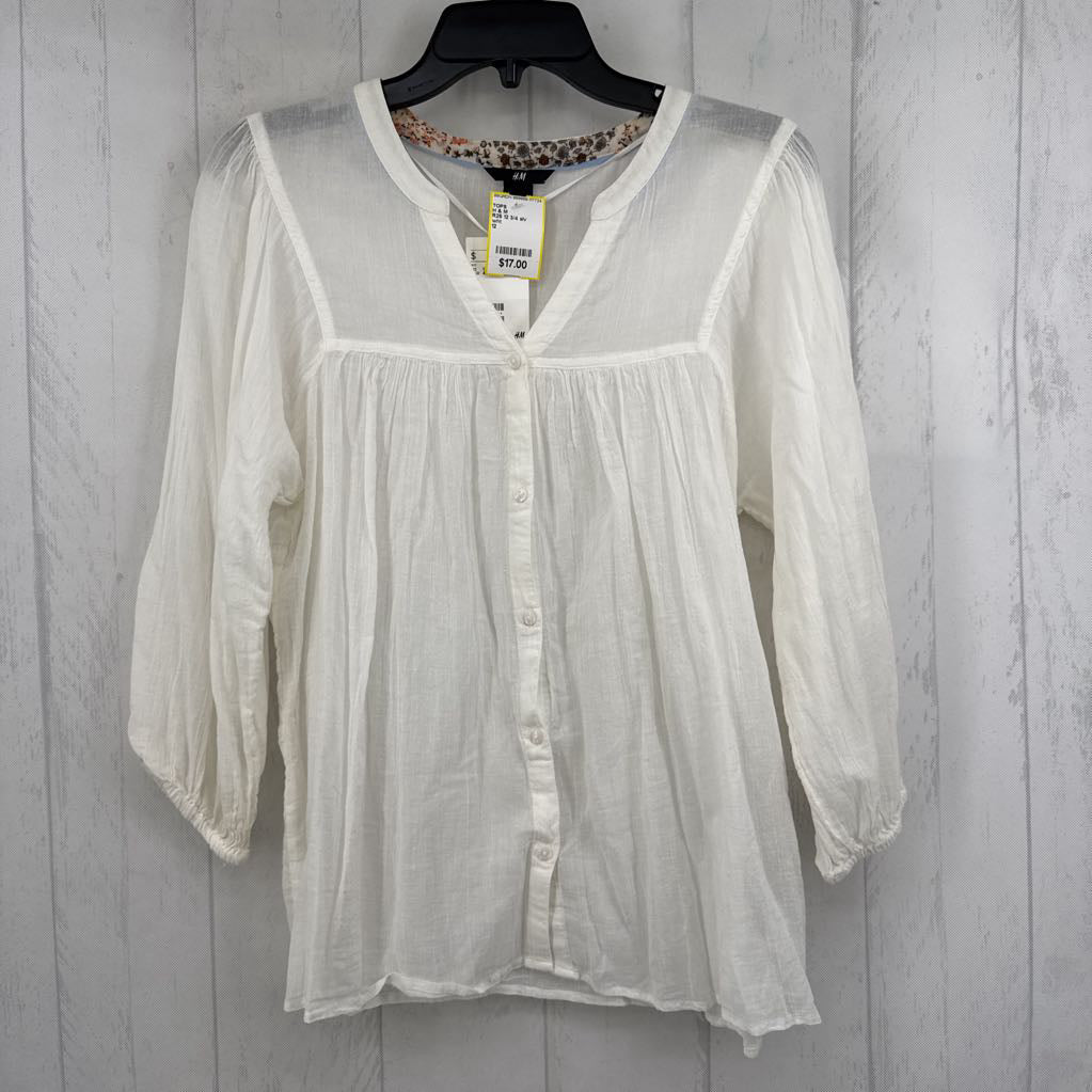 R25 12 3/4 slv button shirt