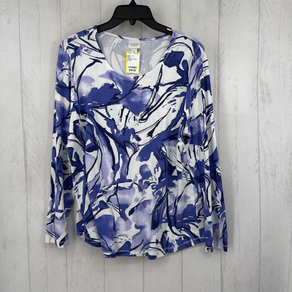 L flo print l/s tee