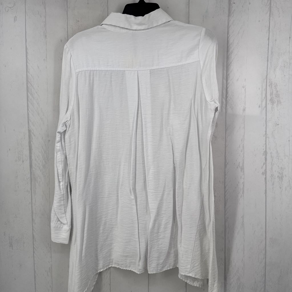 M l/s asymmetrical button shirt