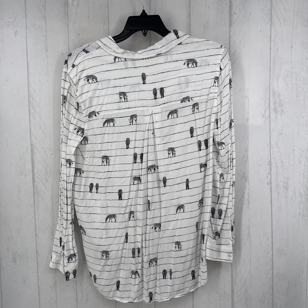 XL l/s bird print button shirt