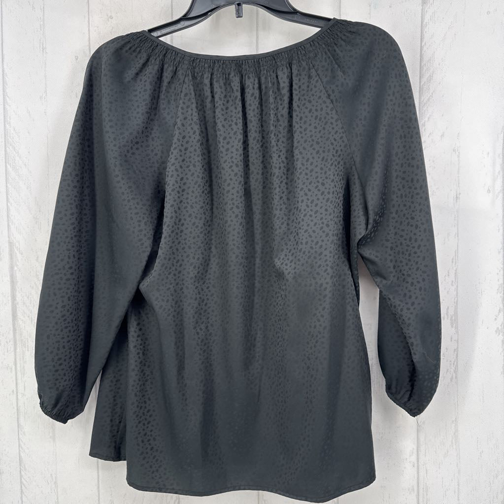M l/s silky button shirt