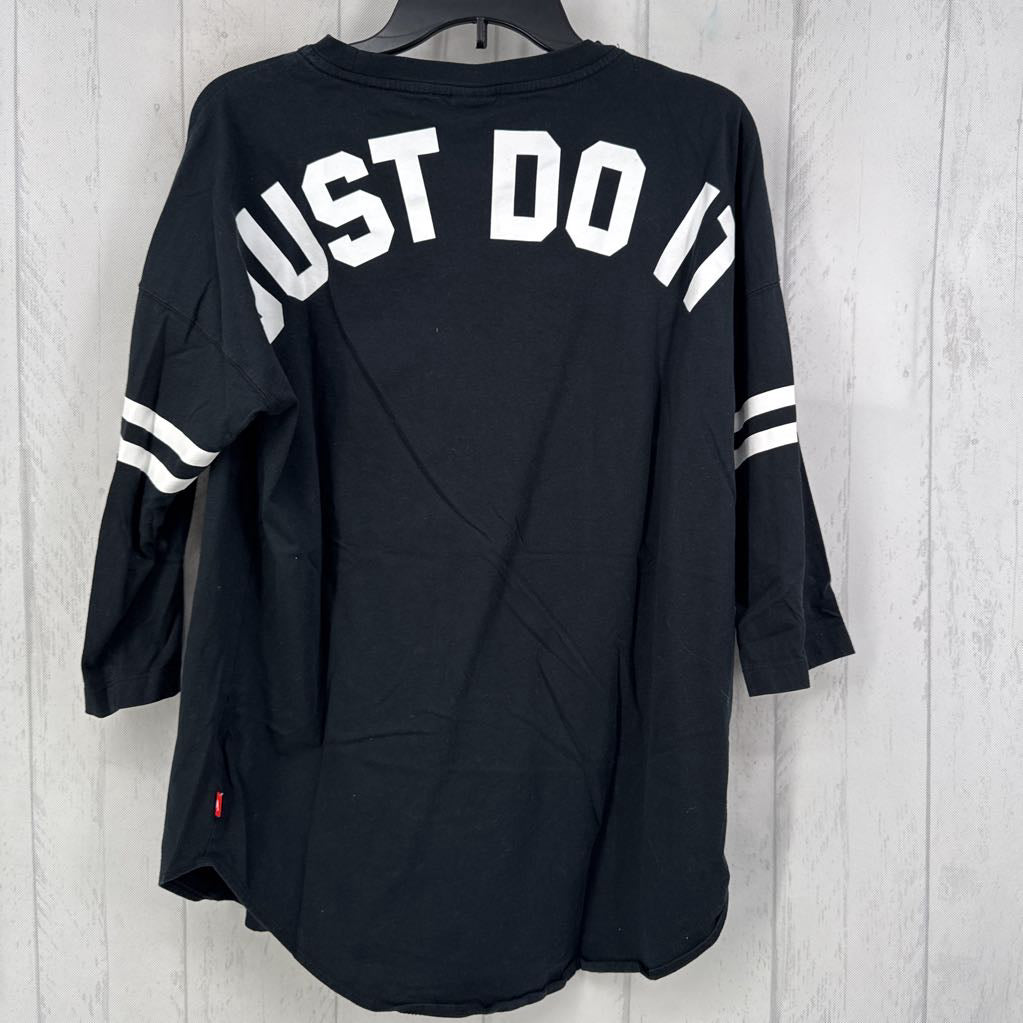 L crewneck logo 3/4 slv tee