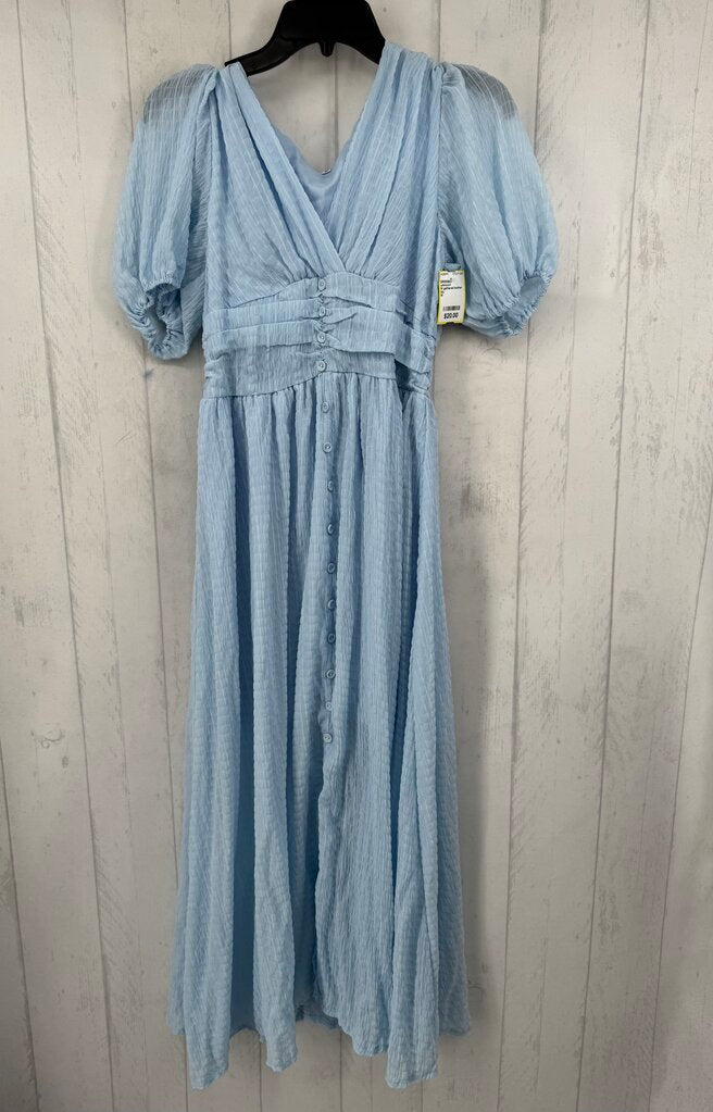 M gathered button front v-neck s/s dress
