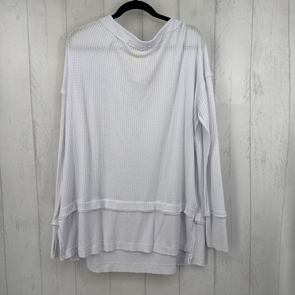 M waffle knit l/s top