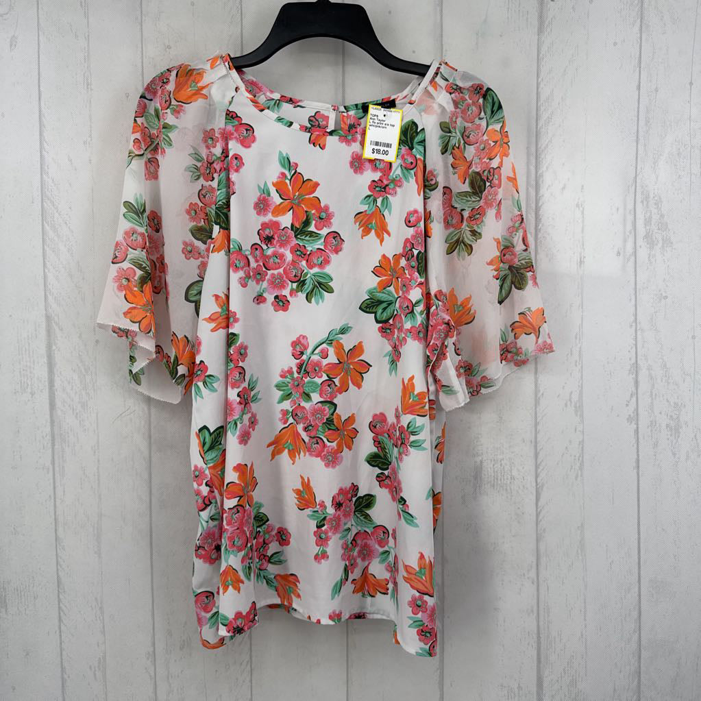L flo print s/s top