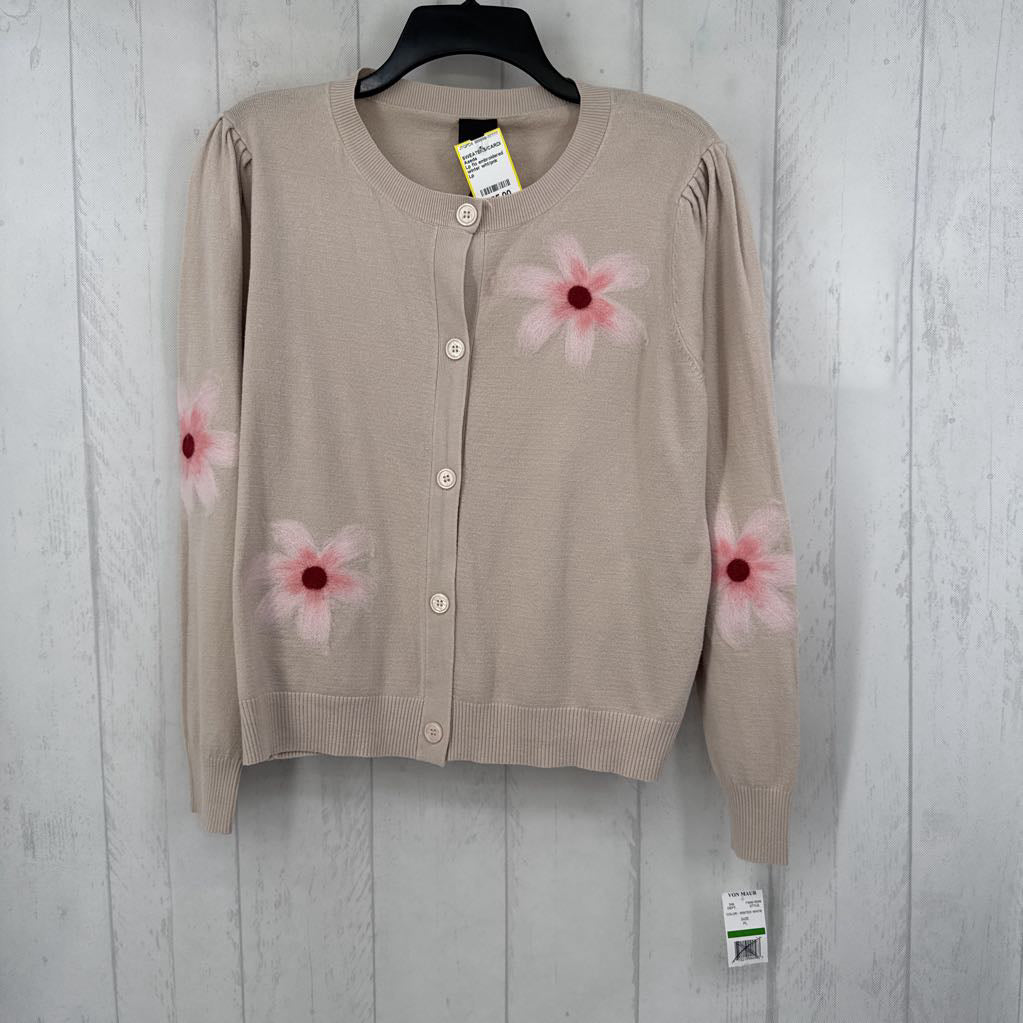 Lp flo embroidered button down cardi