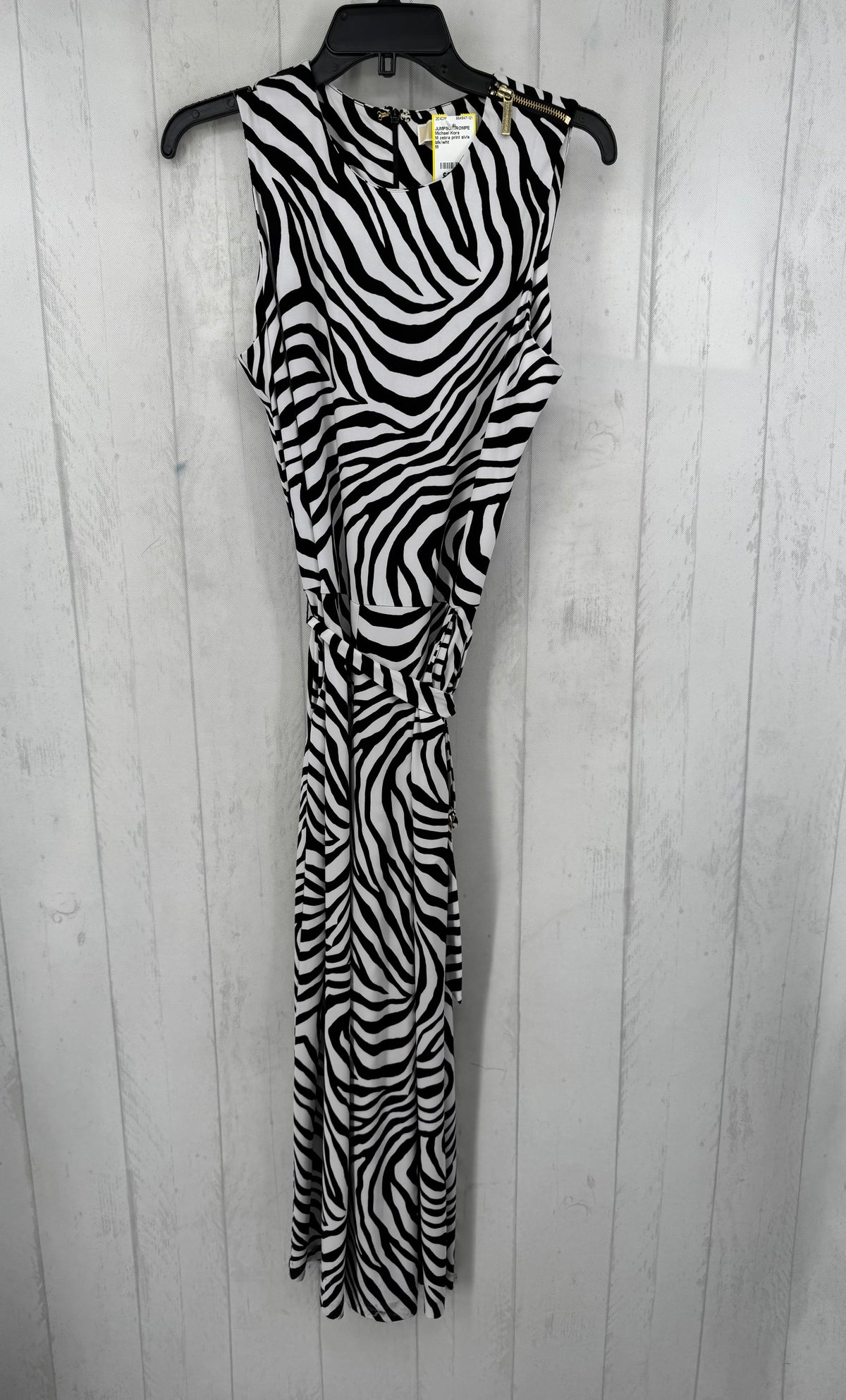 M zebra print slvls jumpsuit
