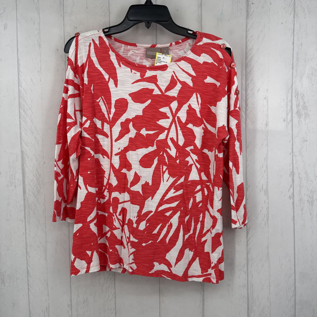 M printed 3/4 slv top