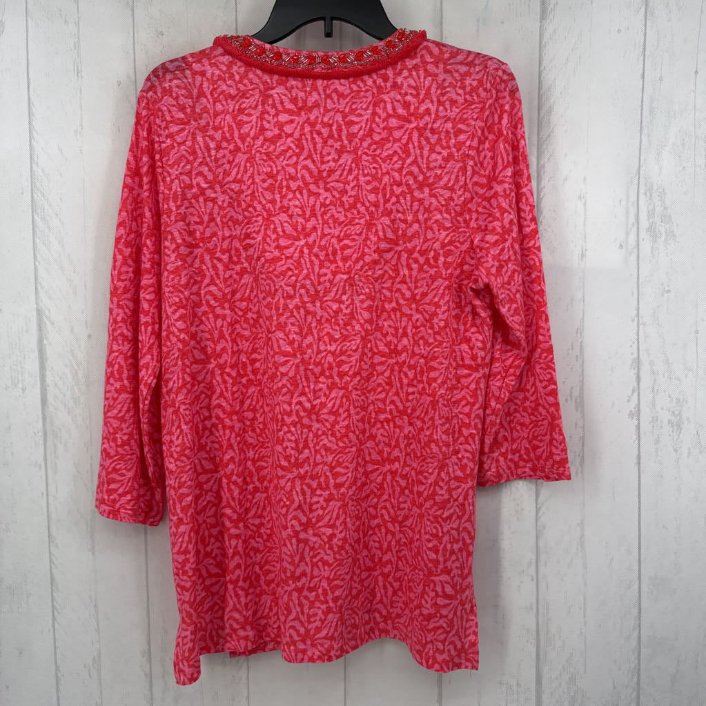 M embelished v-neck 3/4 slv tunic
