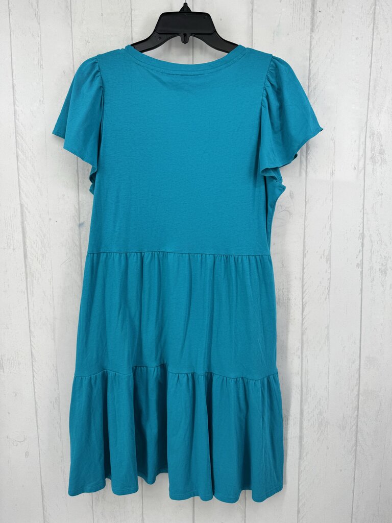 R70 M v-neck tiered flutter slv dress