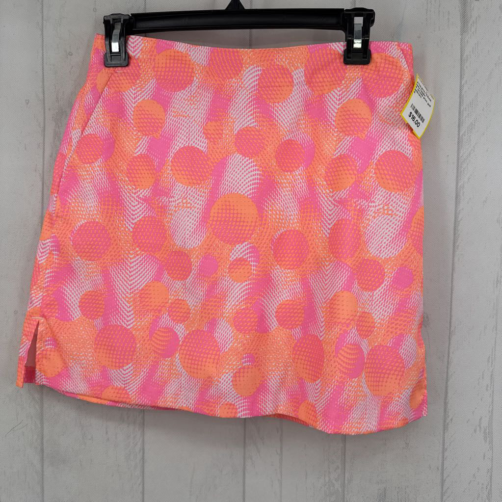4 circles print golf skort