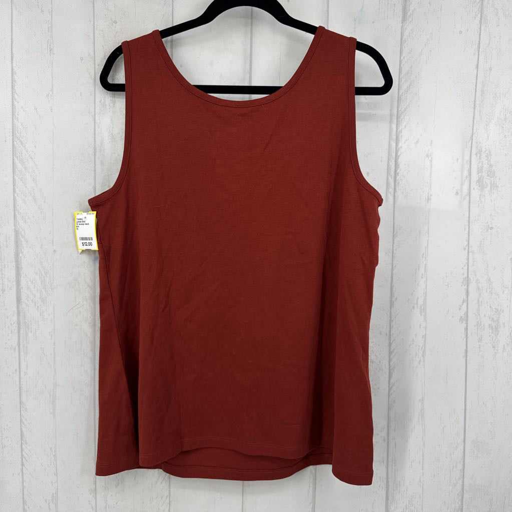 1X scoop neck basic knit tank