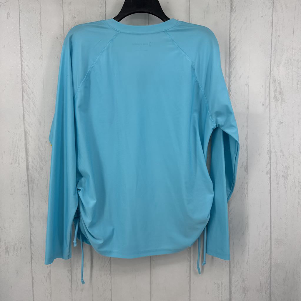 XXL 1/2 zip ruched sides l/s top