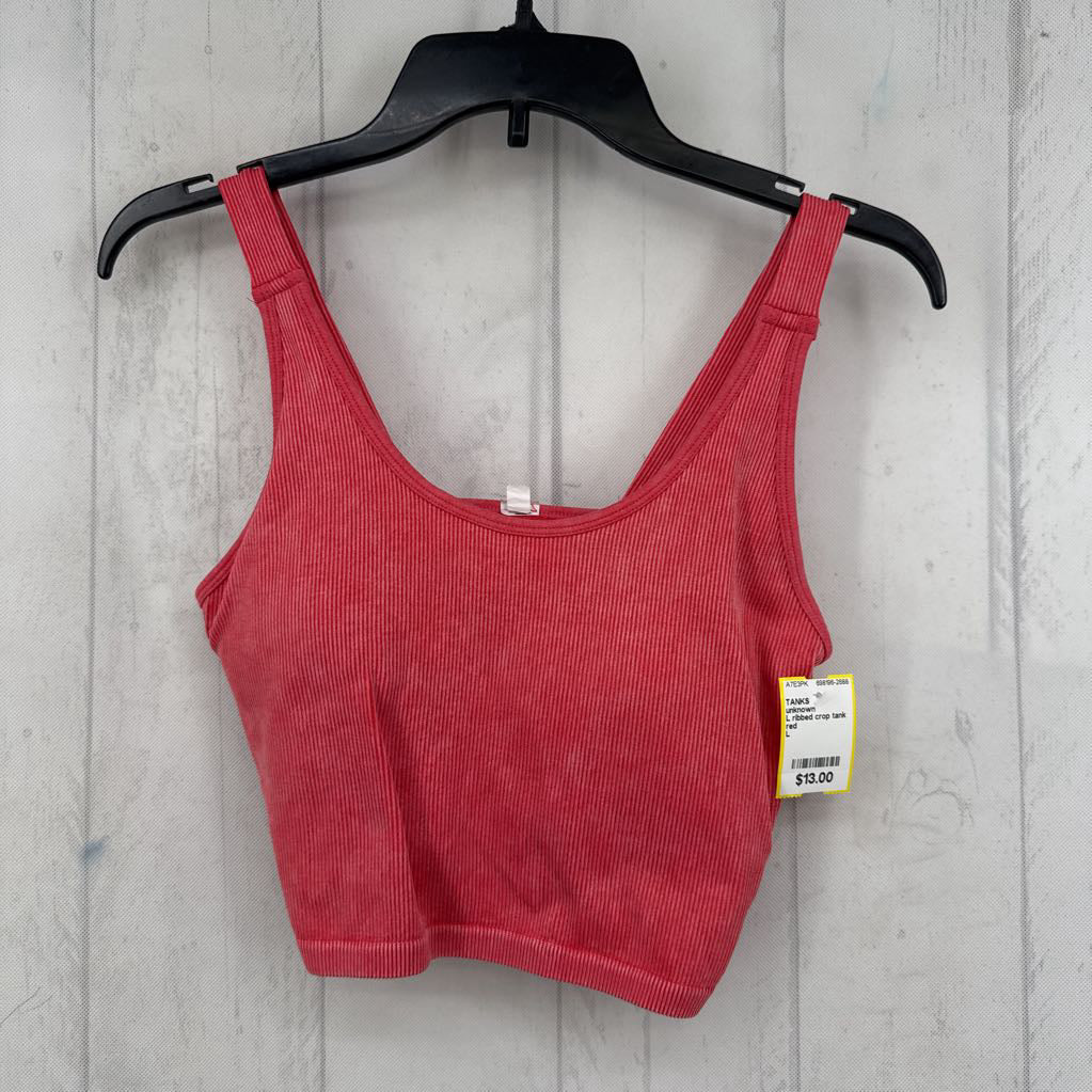 L ribbed crop tank