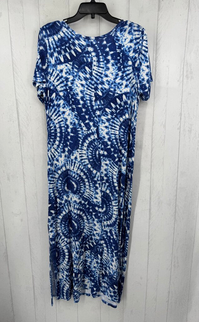 M tie-dye v-neck s/s caftan