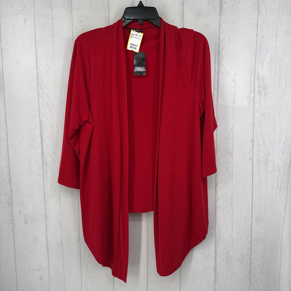 R45 L draped front 3/4 slv cardi