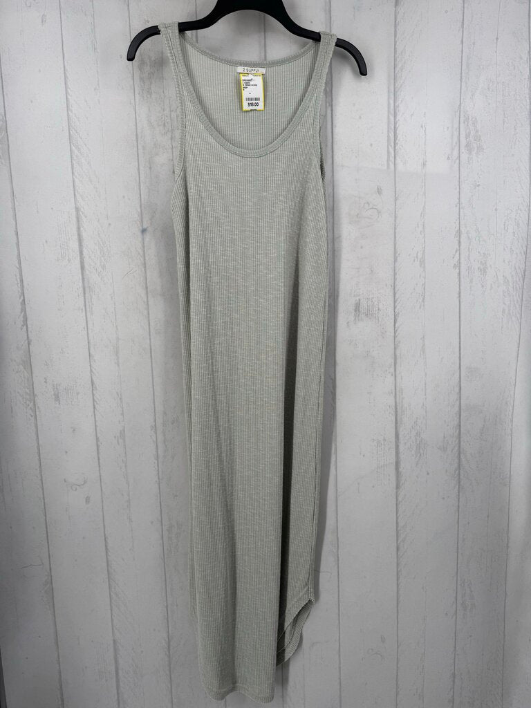 S ribbed scoop neck slvls dress