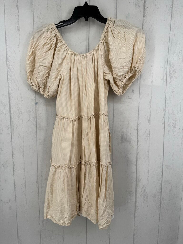 XS striped tiered s/s dress