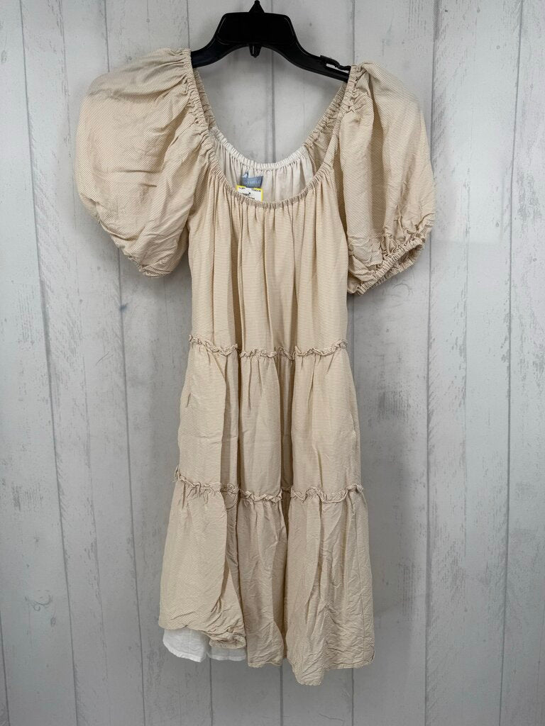 XS striped tiered s/s dress
