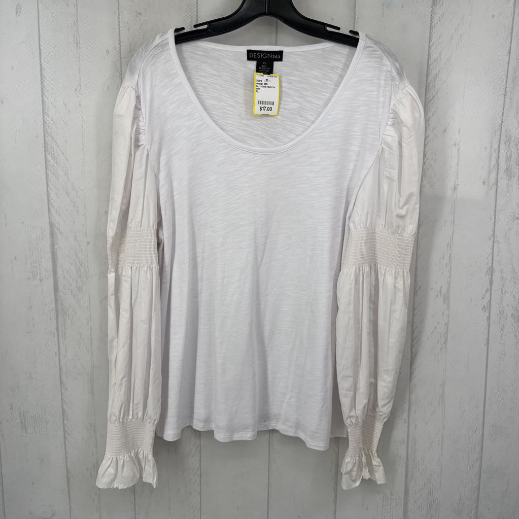 XL round neck l/s top