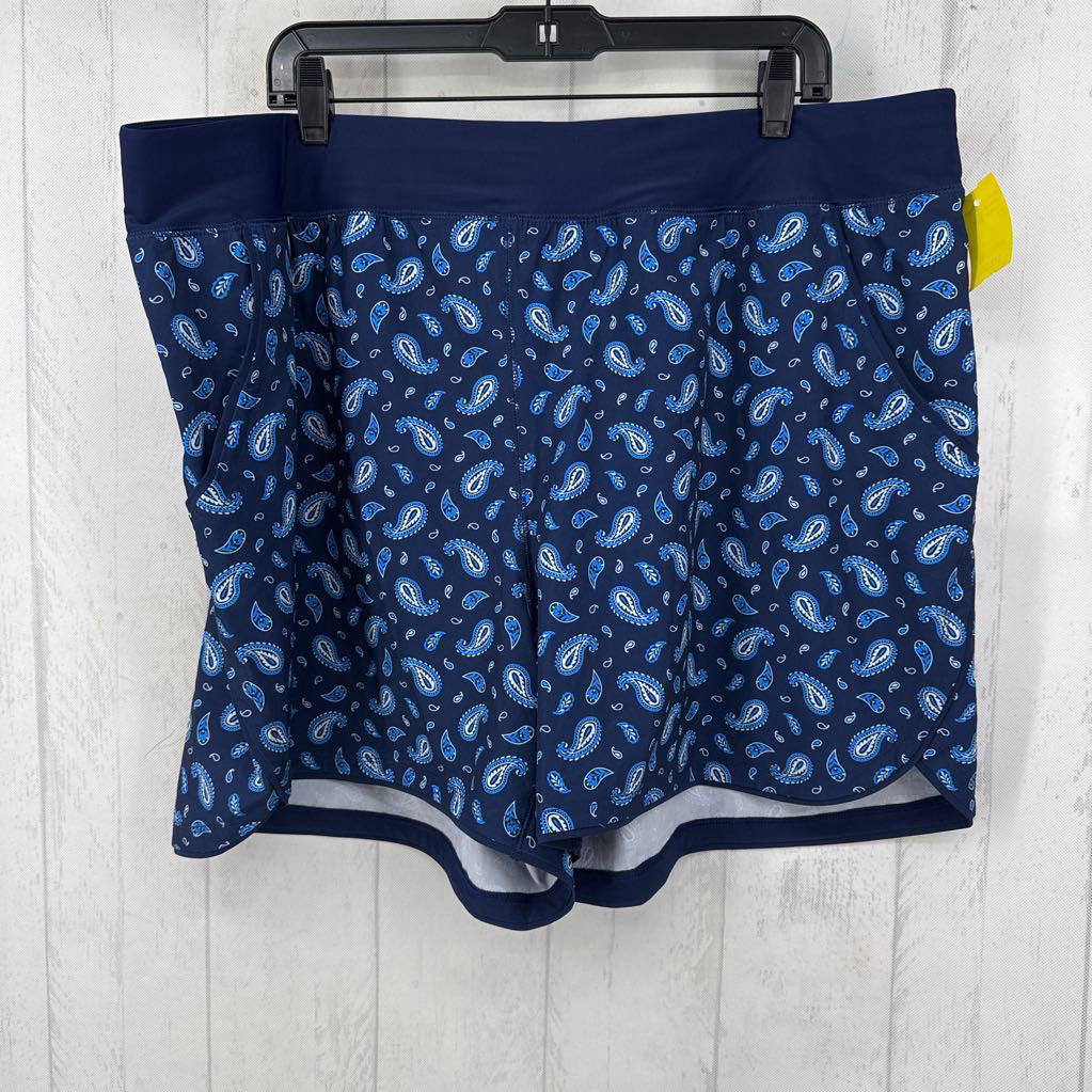 24 paisley print shorts