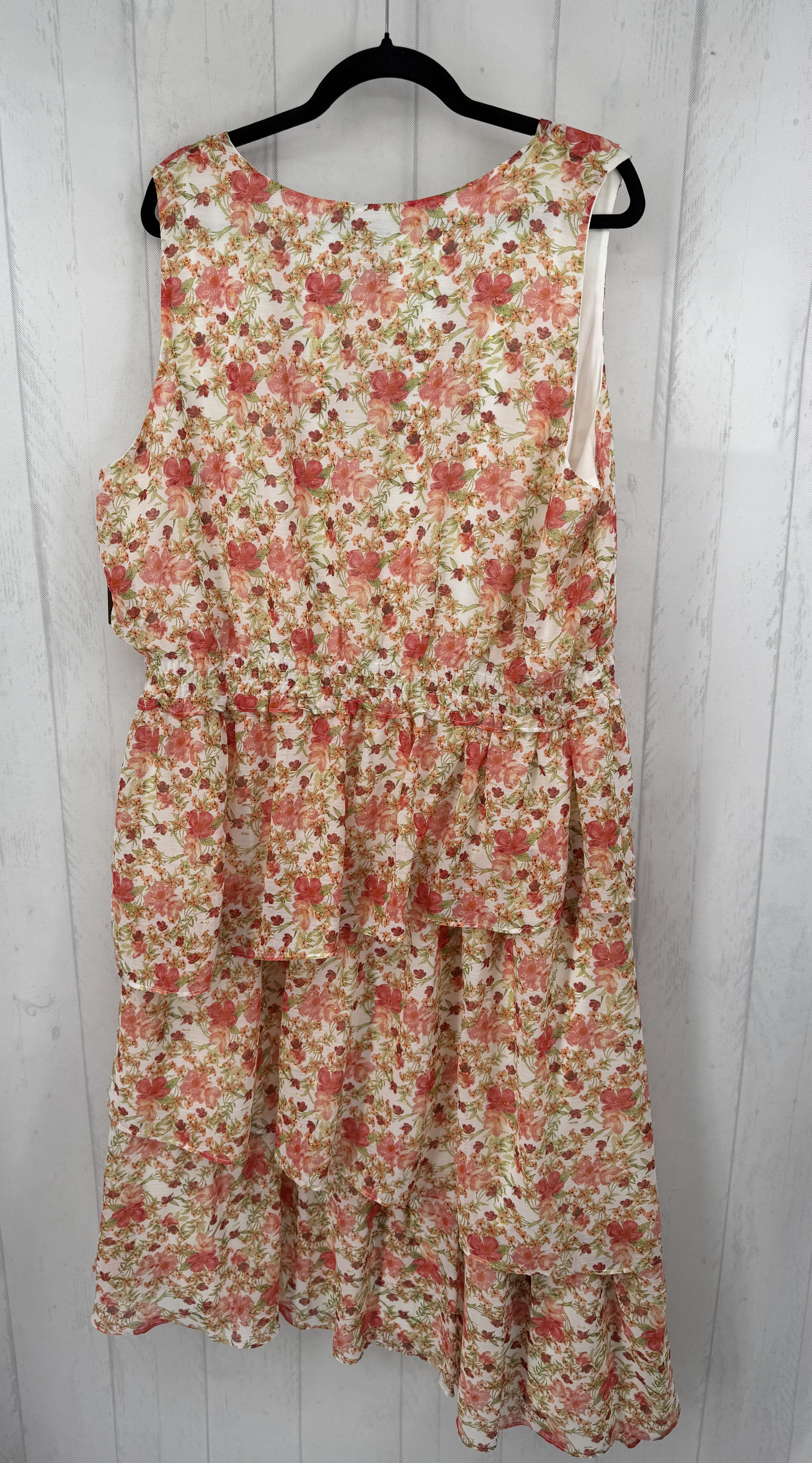 20w flo print tassel tie slvls dress