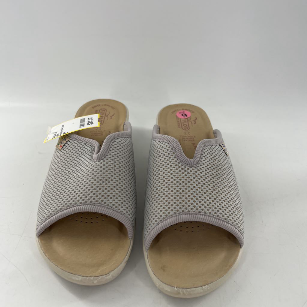 9 mesh open toe mules