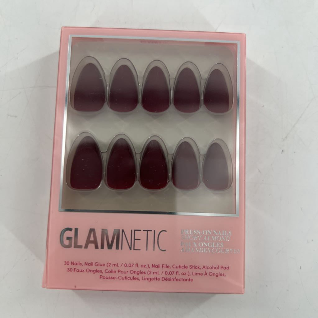 press-on nails - burgundy