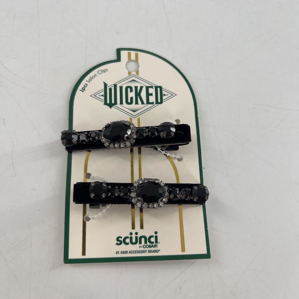 wicked 2pc hair-clip (black)