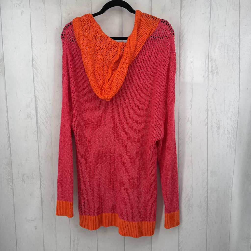 1X colorblock hooded sweater