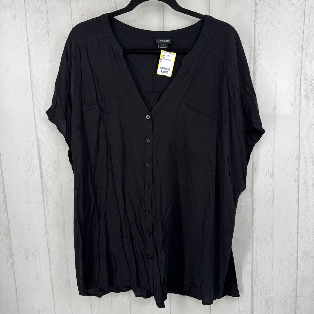 4X button down s/s top