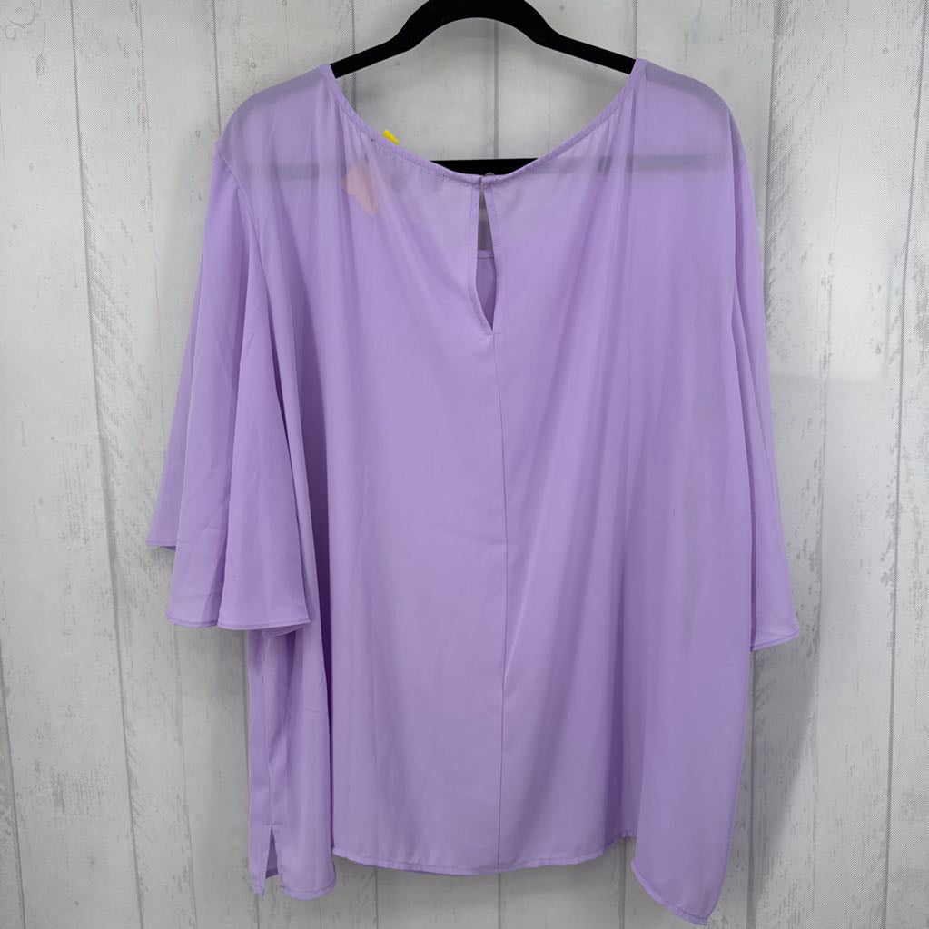 26 round neck flutter slv top