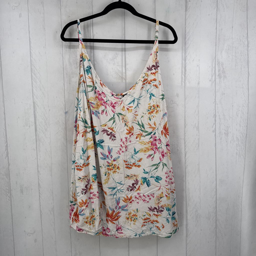 6X flo print v-neck tank