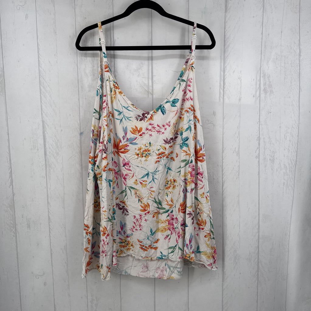 6X flo print v-neck tank
