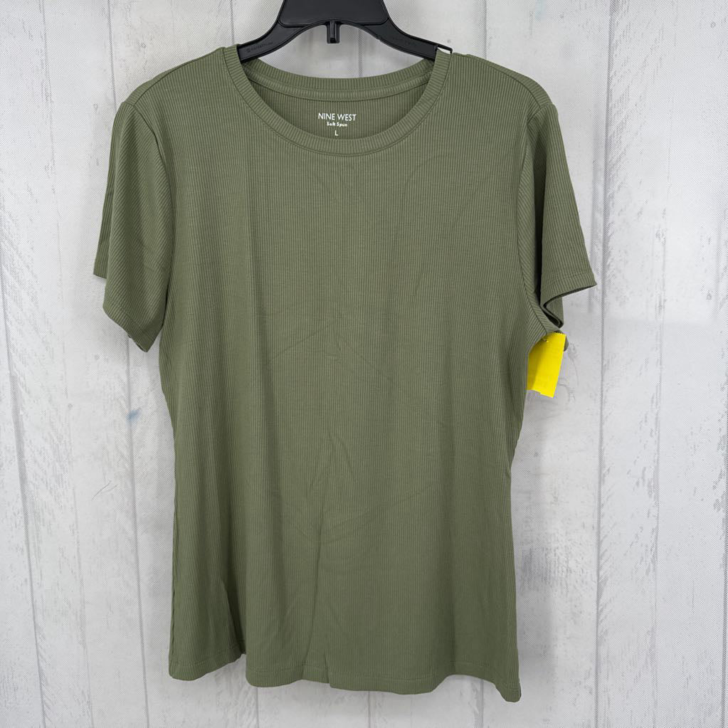 L ribbed s/s top