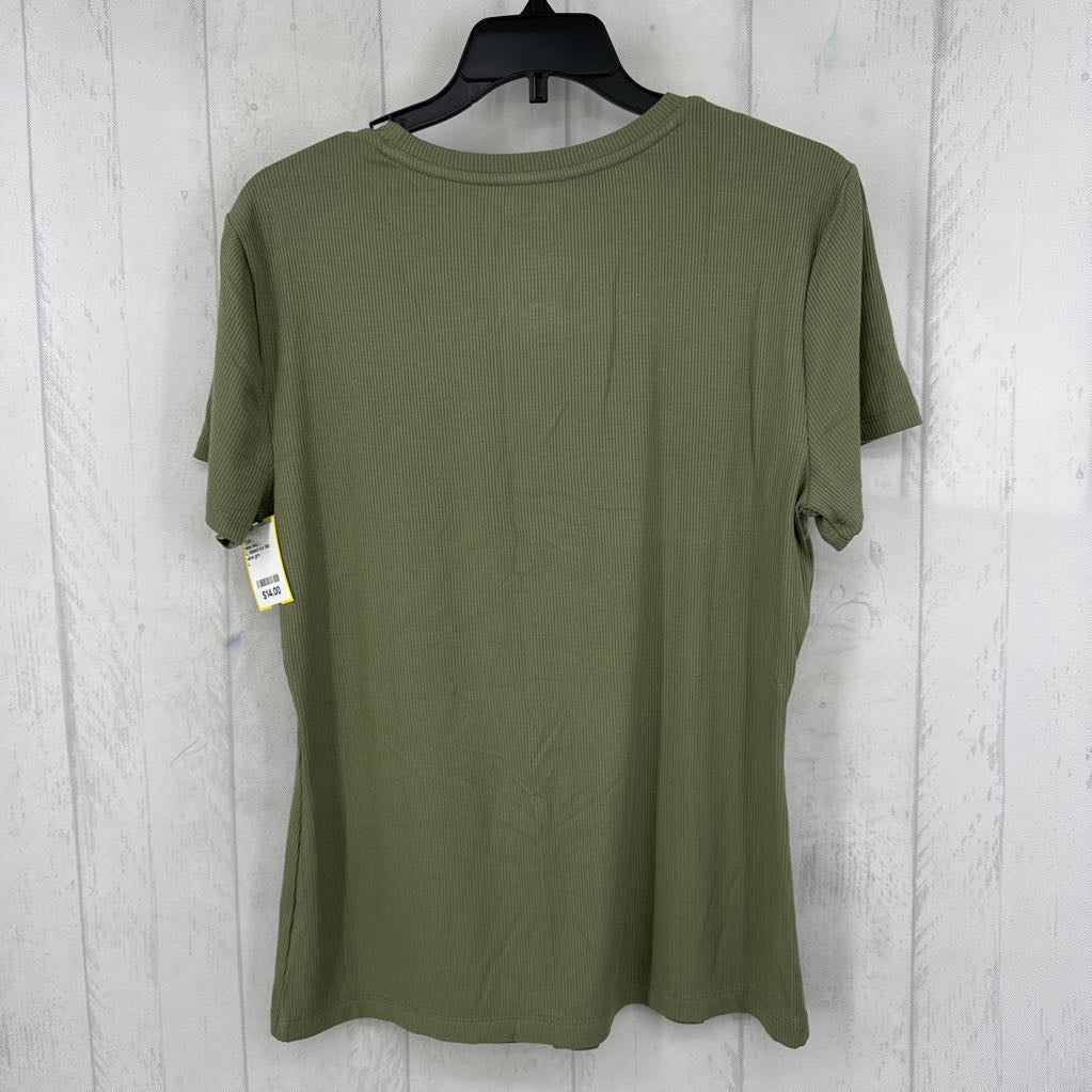 L ribbed s/s top